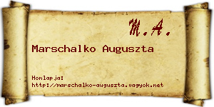 Marschalko Auguszta névjegykártya